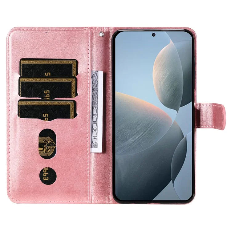 For Xiaomi Redmi K70 5G / K70 Pro 5G Case Calf Texture Anti-drop Card Holder Smartphone Cover