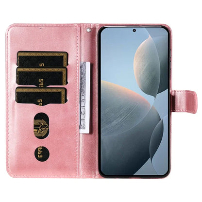 For Xiaomi Redmi K70 5G / K70 Pro 5G Case Calf Texture Anti-drop Card Holder Smartphone Cover