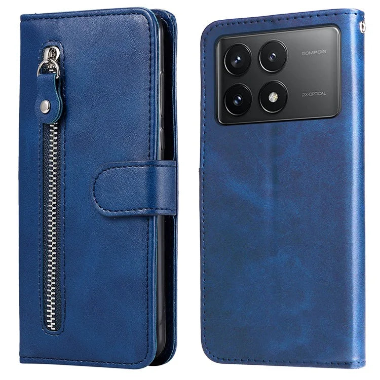 For Xiaomi Redmi K70 5G / K70 Pro 5G Case Calf Texture Anti-drop Card Holder Smartphone Cover