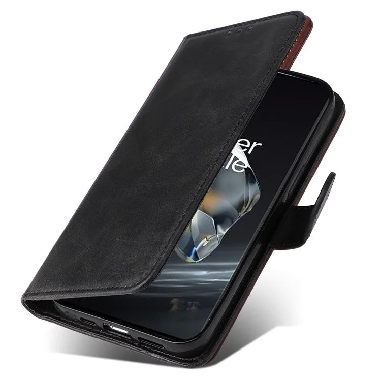 For OnePlus 12 5G Cell Phone Case Wrist Strap Leather Phone Cover Wallet with Stand