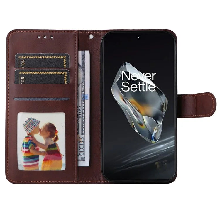 For OnePlus 12 5G Cell Phone Case Wrist Strap Leather Phone Cover Wallet with Stand