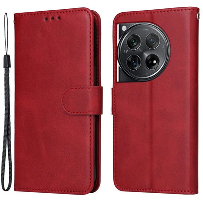 For OnePlus 12 5G Cell Phone Case Wrist Strap Leather Phone Cover Wallet with Stand