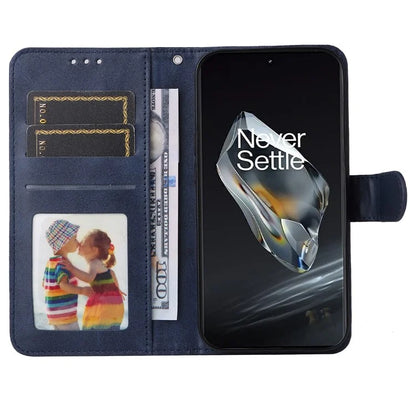 For OnePlus 12 5G Cell Phone Case Wrist Strap Leather Phone Cover Wallet with Stand