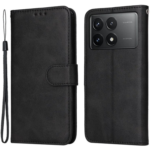 For Xiaomi Redmi K70 Pro 5G / K70 5G Case Leather Cover Wallet Stand Phone Shell with Strap