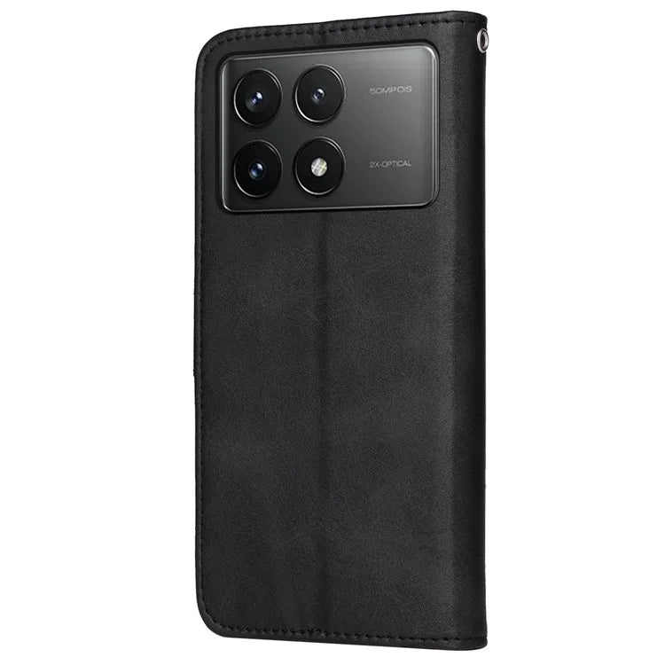 For Xiaomi Redmi K70 Pro 5G / K70 5G Case Leather Cover Wallet Stand Phone Shell with Strap