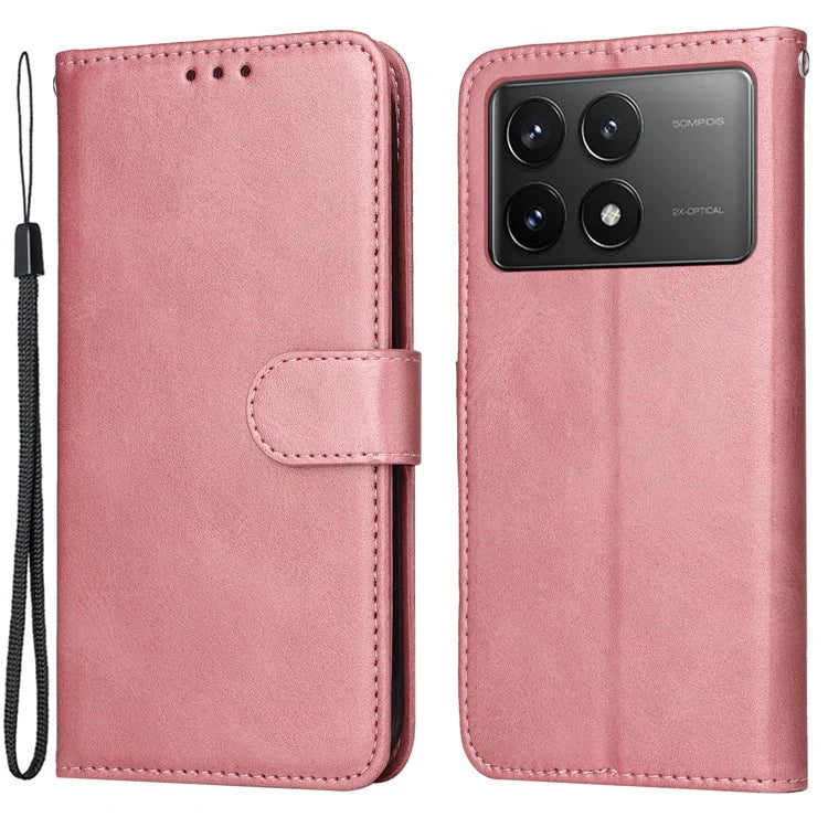 For Xiaomi Redmi K70 Pro 5G / K70 5G Case Leather Cover Wallet Stand Phone Shell with Strap