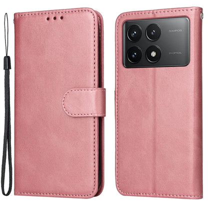For Xiaomi Redmi K70 Pro 5G / K70 5G Case Leather Cover Wallet Stand Phone Shell with Strap