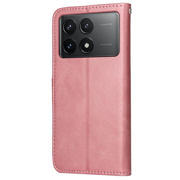 For Xiaomi Redmi K70 Pro 5G / K70 5G Case Leather Cover Wallet Stand Phone Shell with Strap