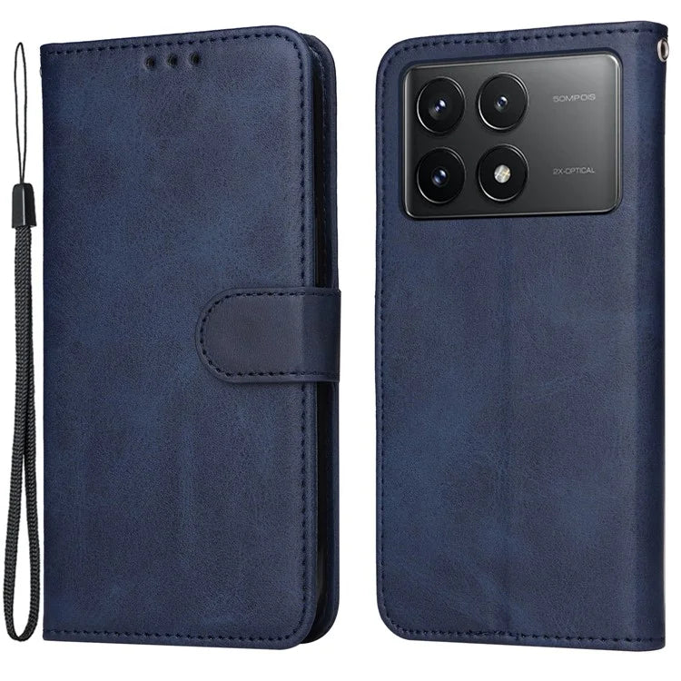 For Xiaomi Redmi K70 Pro 5G / K70 5G Case Leather Cover Wallet Stand Phone Shell with Strap