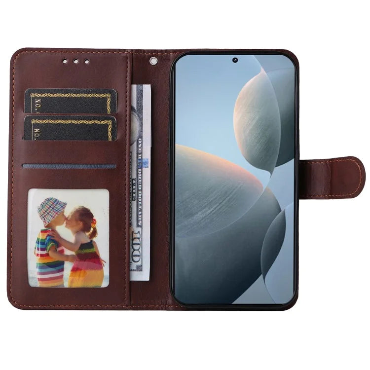 For Xiaomi Redmi K70E 5G / Poco X6 Pro 5G Wallet Phone Case Wrist Strap Leather Phone Cover with Stand