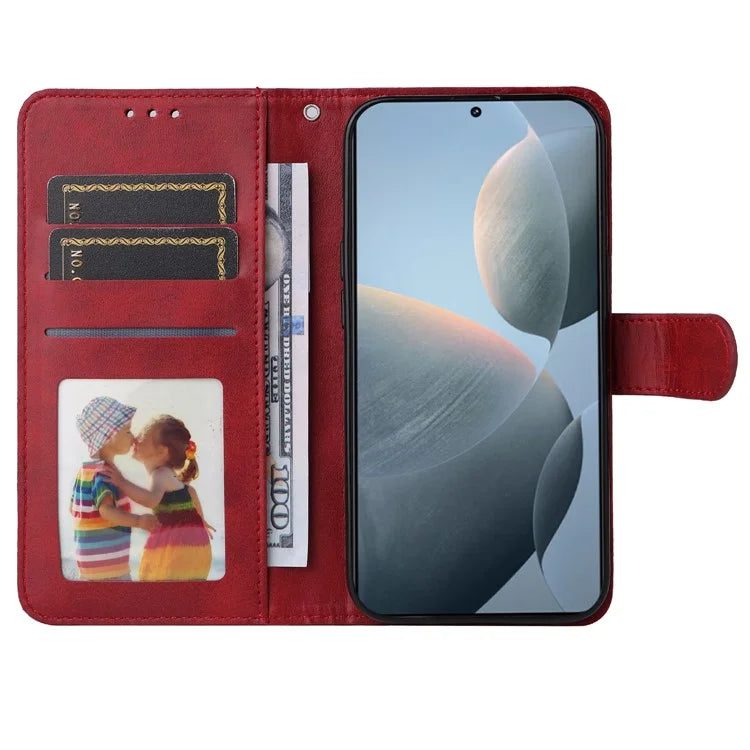 For Xiaomi Redmi K70E 5G / Poco X6 Pro 5G Wallet Phone Case Wrist Strap Leather Phone Cover with Stand