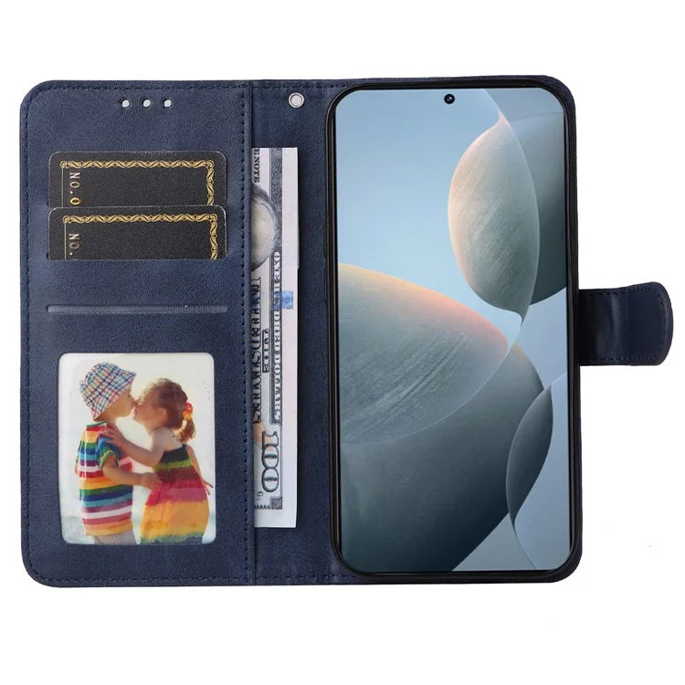 For Xiaomi Redmi K70E 5G / Poco X6 Pro 5G Wallet Phone Case Wrist Strap Leather Phone Cover with Stand