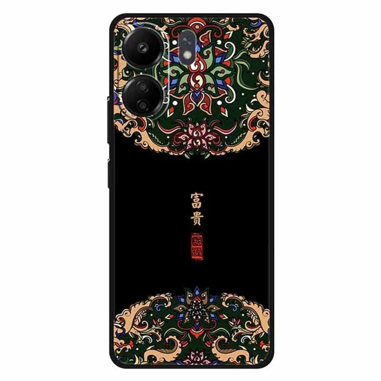 For Xiaomi Redmi 13C 4G / Poco C65 4G Phone Case Ethnic Pattern Printing TPU Cover