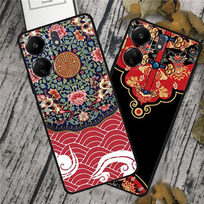 For Xiaomi Redmi 13C 4G / Poco C65 4G Phone Case Ethnic Pattern Printing TPU Cover