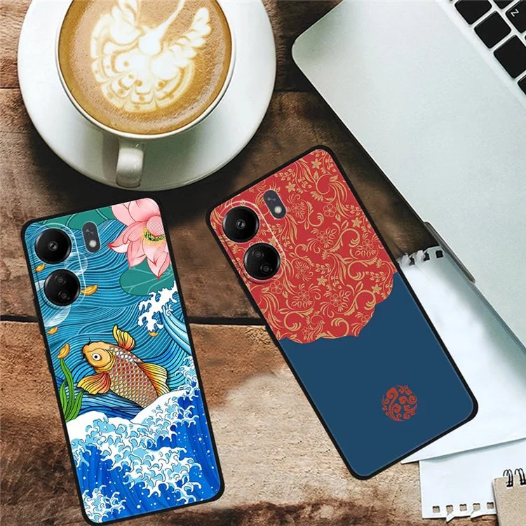 For Xiaomi Redmi 13C 4G / Poco C65 4G Phone Case Ethnic Pattern Printing TPU Cover