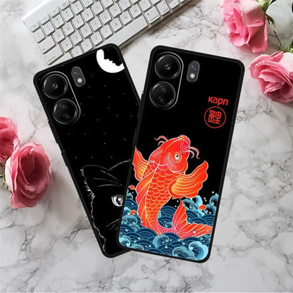 For Xiaomi Redmi 13C 4G / Poco C65 4G Phone Case Ethnic Pattern Printing TPU Cover Surfing