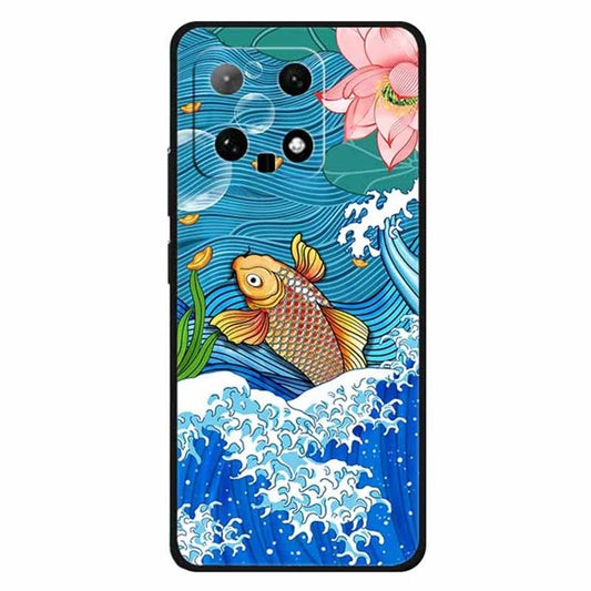 For Xiaomi 14 TPU Case Protective Phone Cover Ethnic Pattern Printing Surfing