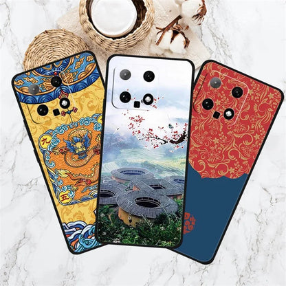 For Xiaomi 14 TPU Case Protective Phone Cover Ethnic Pattern Printing