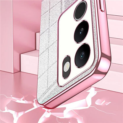 For vivo S17 5G TPU Phone Cover Shimmering Gradient Electroplate Case