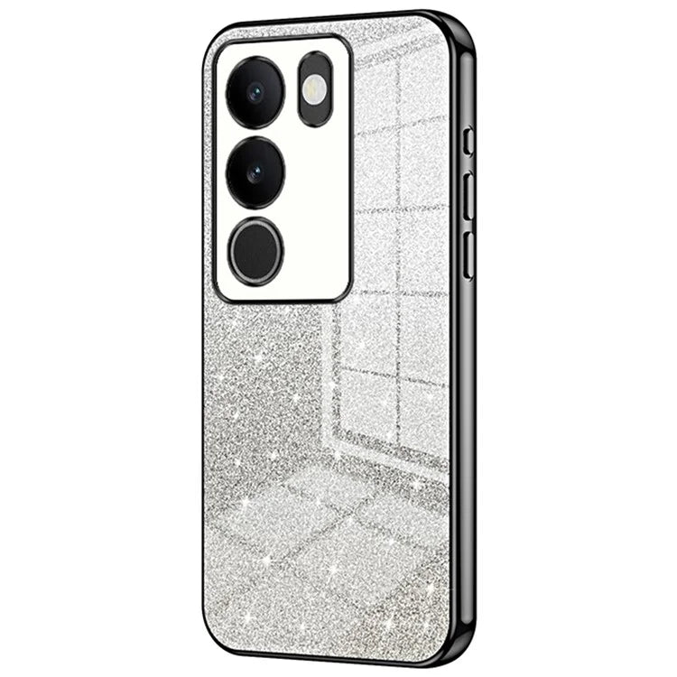 For vivo S17 5G TPU Phone Cover Shimmering Gradient Electroplate Case