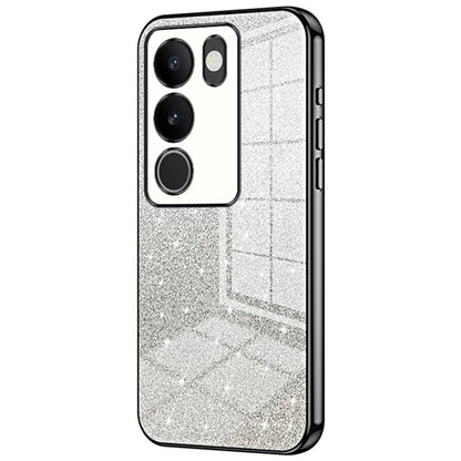 For vivo S17 5G TPU Phone Cover Shimmering Gradient Electroplate Case
