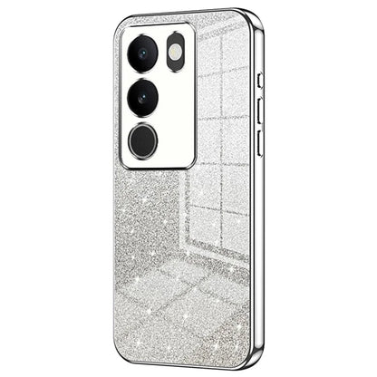 For vivo S17 5G TPU Phone Cover Shimmering Gradient Electroplate Case