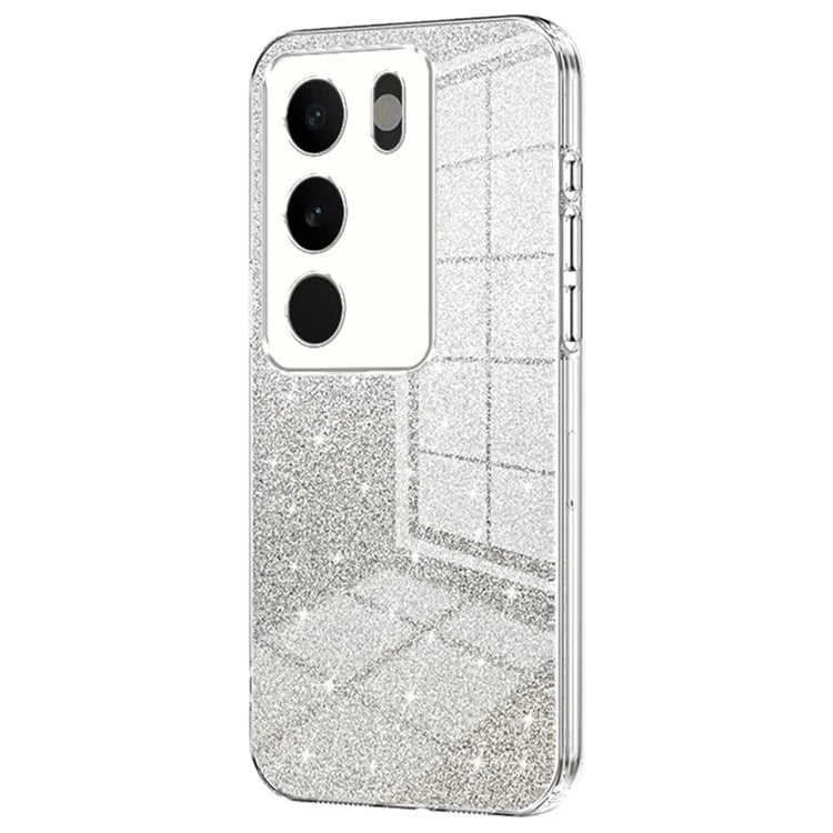 For vivo S17 5G TPU Phone Cover Shimmering Gradient Electroplate Case