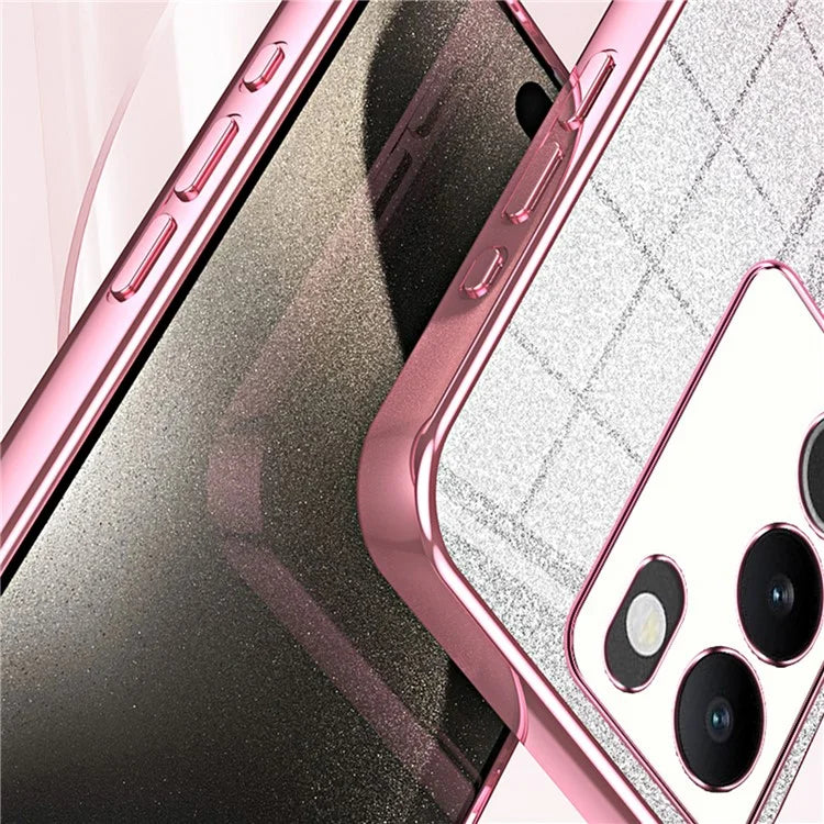 For vivo S17 5G TPU Phone Cover Shimmering Gradient Electroplate Case