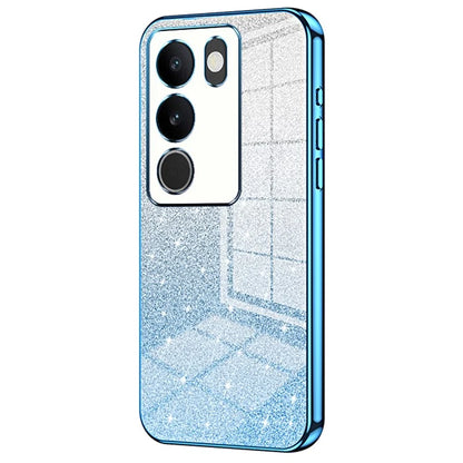 For vivo S17 5G TPU Phone Cover Shimmering Gradient Electroplate Case