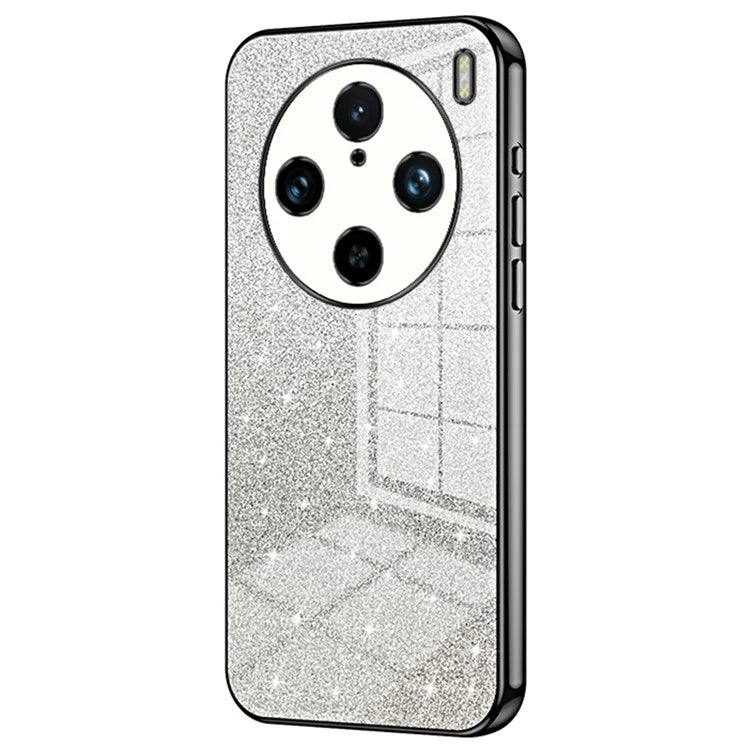 For vivo X100 Pro 5G Case Gradient Sparkle Electroplated Fine Hole TPU Cover