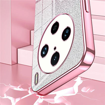 For vivo X100 Pro 5G Case Gradient Sparkle Electroplated Fine Hole TPU Cover