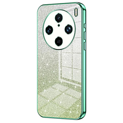 For vivo X100 Pro 5G Case Gradient Sparkle Electroplated Fine Hole TPU Cover
