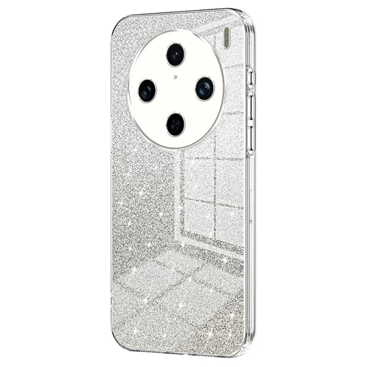 For vivo X100 Pro 5G Case Gradient Sparkle Electroplated Fine Hole TPU Cover