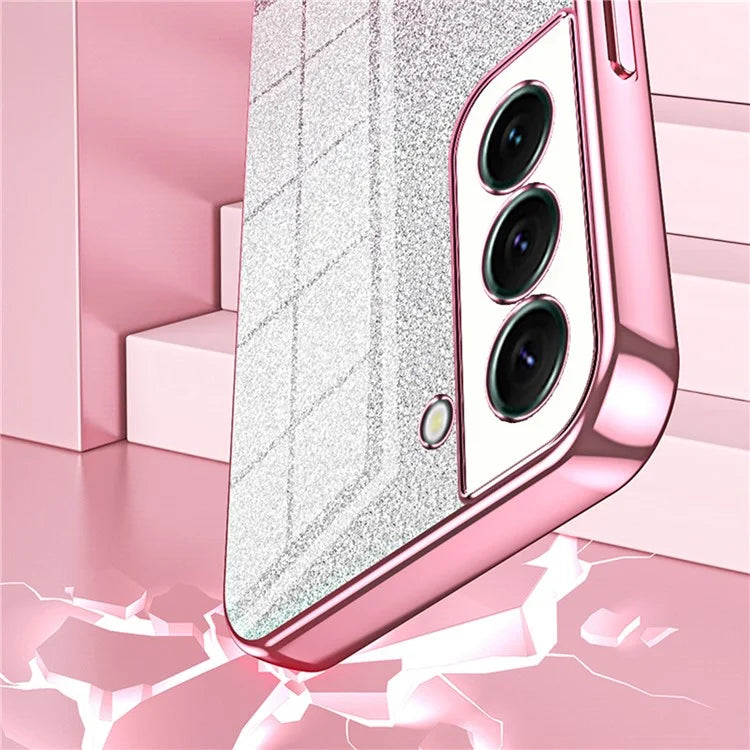 For Samsung Galaxy S22+ 5G Case Gradient Glitter Electroplated TPU Phone Cover