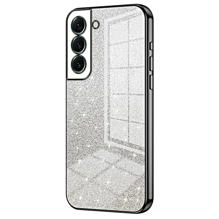For Samsung Galaxy S22+ 5G Case Gradient Glitter Electroplated TPU Phone Cover