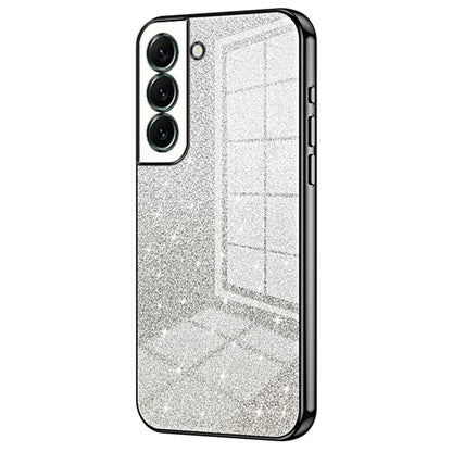For Samsung Galaxy S22+ 5G Case Gradient Glitter Electroplated TPU Phone Cover