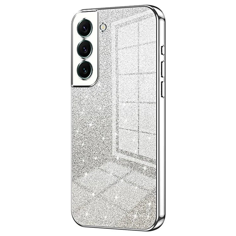 For Samsung Galaxy S22+ 5G Case Gradient Glitter Electroplated TPU Phone Cover