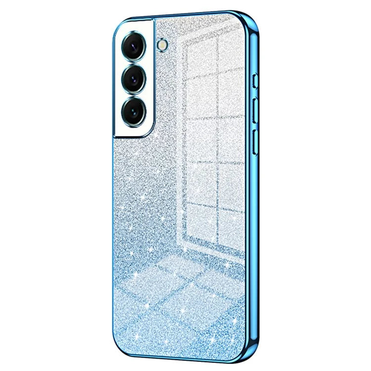 For Samsung Galaxy S22+ 5G Case Gradient Glitter Electroplated TPU Phone Cover