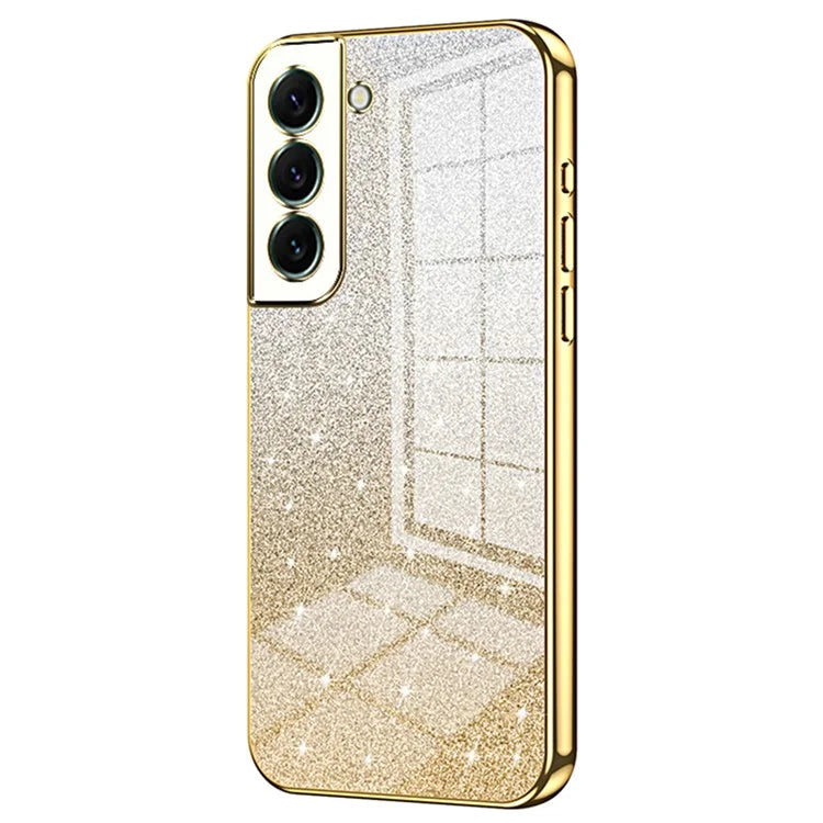 For Samsung Galaxy S22+ 5G Case Gradient Glitter Electroplated TPU Phone Cover