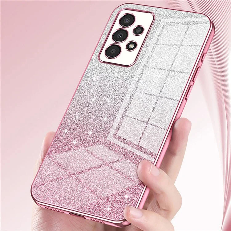 For Samsung Galaxy A13 4G TPU Case Gradient Glitter Electroplating Slim Phone Cover