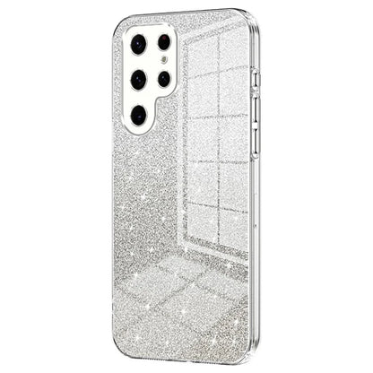 For Samsung Galaxy S22 Ultra 5G Slim Case Gradient Glitter Electroplating TPU Phone Cover