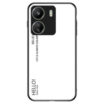 For Xiaomi Redmi 13C 4G / Poco C65 4G Tempered Glass Case Gradient Phone Cover