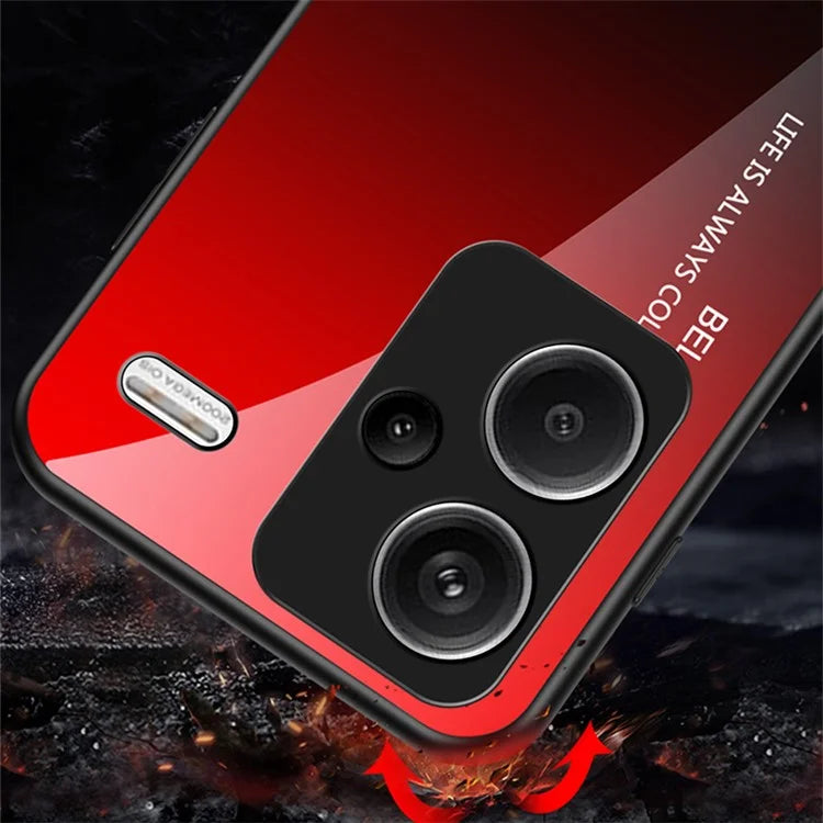 For Xiaomi Redmi Note 13 Pro+ 5G Gradient Tempered Glass Case Drop Protection