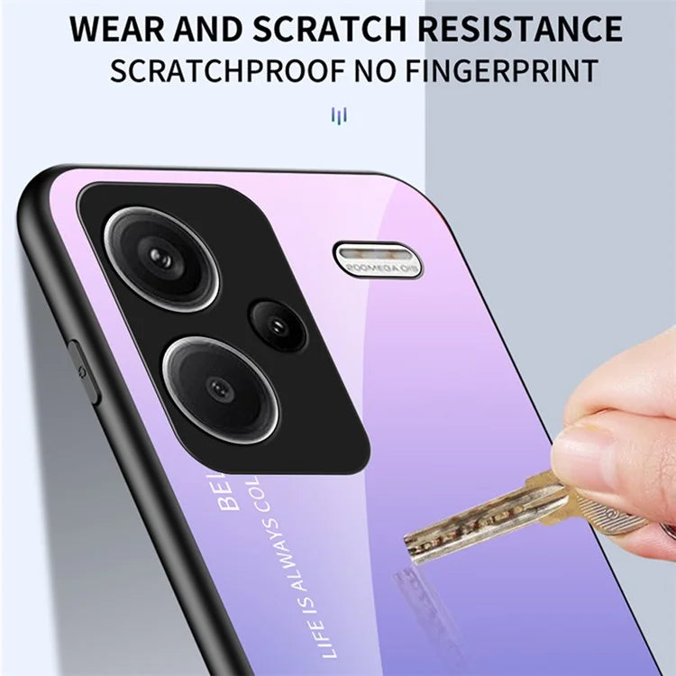 For Xiaomi Redmi Note 13 Pro+ 5G Gradient Tempered Glass Case Drop Protection