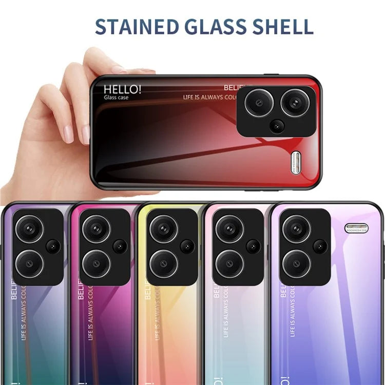 For Xiaomi Redmi Note 13 Pro+ 5G Gradient Tempered Glass Case Drop Protection