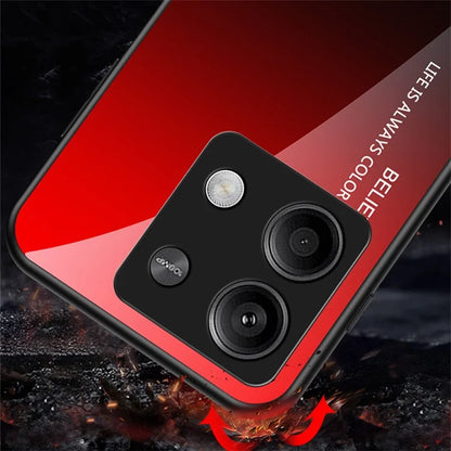 For Xiaomi Redmi Note 13 5G Gradient Phone Case Tempered Glass Cover