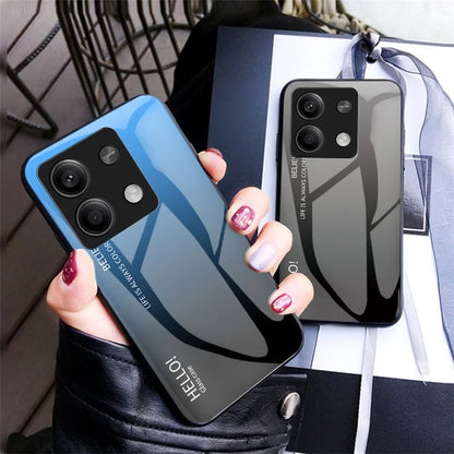 For Xiaomi Redmi Note 13 5G Gradient Phone Case Tempered Glass Cover