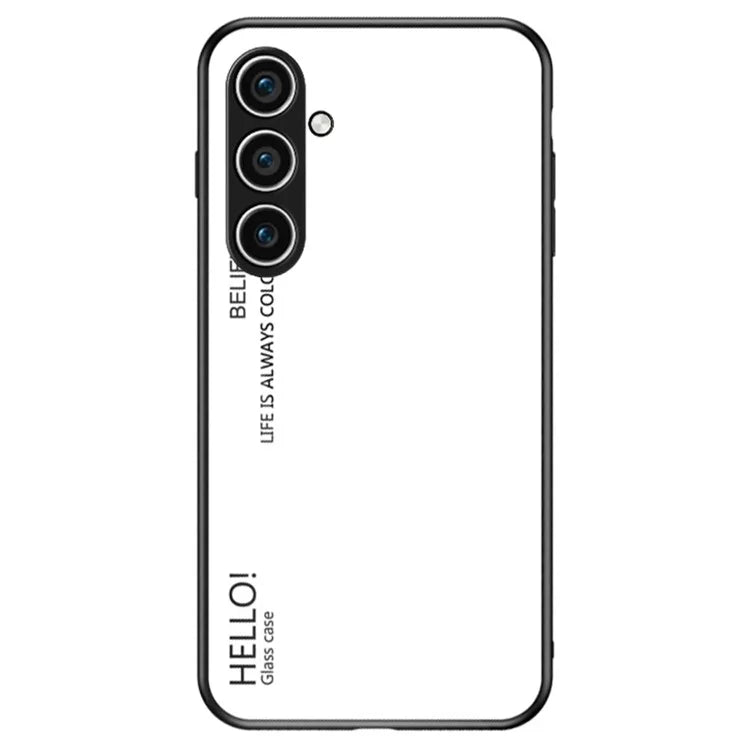 For Samsung Galaxy S24+ Case Tempered Glass+PC+TPU Phone Cover