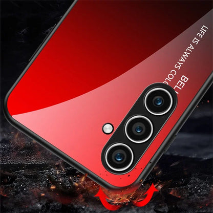 For Samsung Galaxy S24+ Case Tempered Glass+PC+TPU Phone Cover