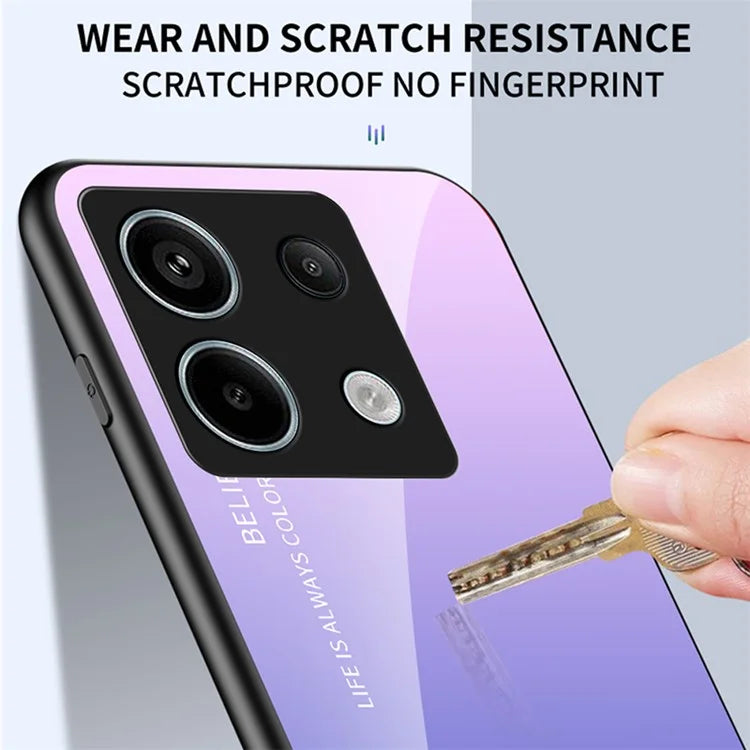 For Xiaomi Redmi Note 13 Pro 5G / Poco X6 5G Tempered Glass Case Shockproof Phone Cover